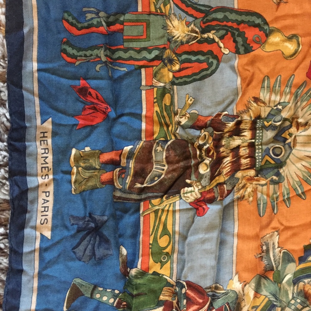 Hermes vintage eclectic scarf